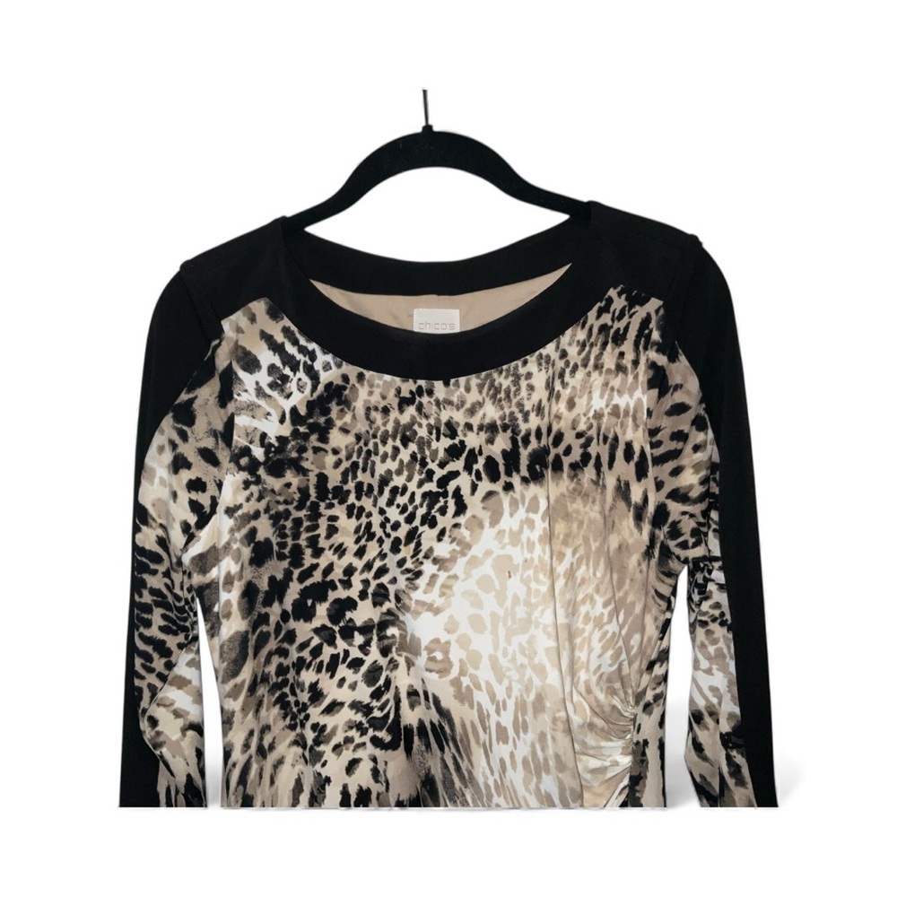 🐆 Chicos Animal Print Dress – Size 1 (M / 8–10) - Picture 7 of 7